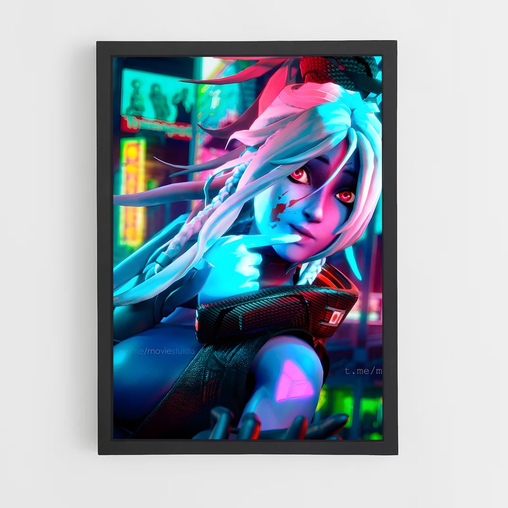 Poster Neon Drow – affiche Dota (vue 2)